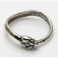 Ouroboros Snake Sterling Silver Ring