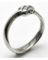 Ouroboros Snake Sterling Silver Ring