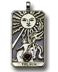 The Sun Large Gemstone Tarot Pendant