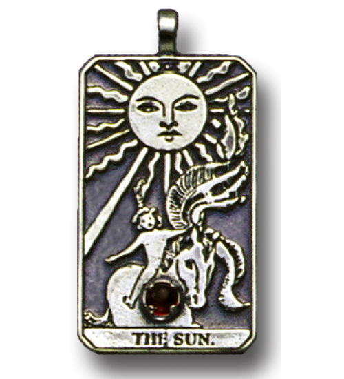 The Sun Large Gemstone Tarot Pendant