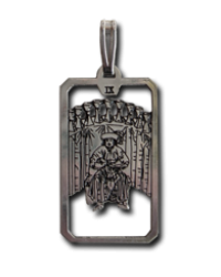 Nine of Cups Small Tarot Pendant