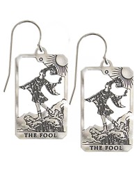 The Fool Small Tarot Card Earrings | Sterling Silver Tarot Jewelry