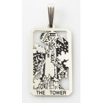 The Tower Small Tarot Pendant