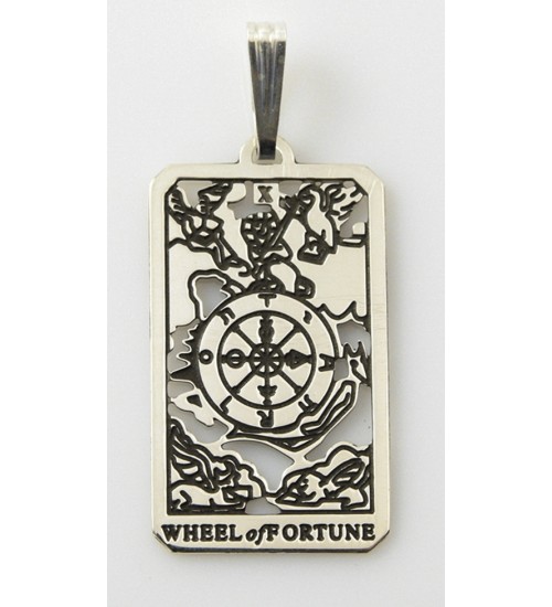 Wheel of Fortune Small Tarot Pendant