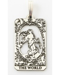 The World Small Tarot Pendant