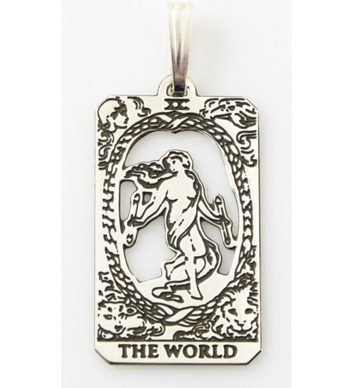 The World Small Tarot Pendant