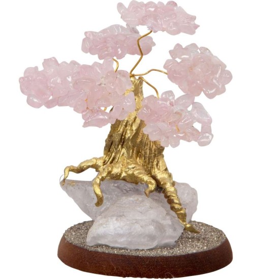 Rose Quartz Gemstone Wishing Tree