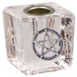 Pentacle Glass Mini Candle Holder