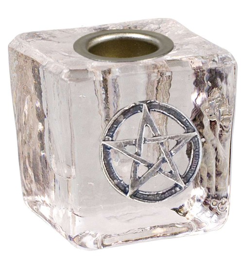 Pentacle Glass Mini Candle Holder