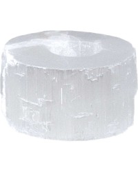 Selenite Flat Tea Light Candle Holder