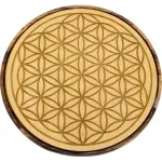 Flower of Life Wood Crystal Grid