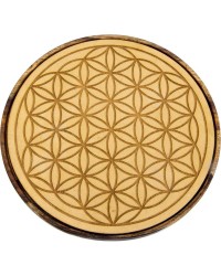 Flower of Life Wood Crystal Grid