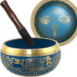 Eye of the Budha 6.5 Inch Blue Singing Bowl