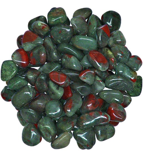 Bloodstone Tumbled Stones - 1 Pound Bag