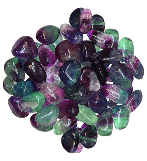 Fluorite Tumbled Stones - 1 Pound Bag