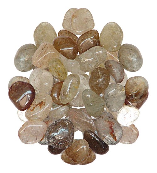 Rutilated Quartz Tumbled Stones - 1 Pound Bag