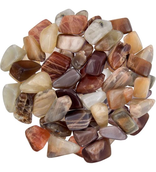 Moonstone Tumbled Stones - 1 Pound Pack