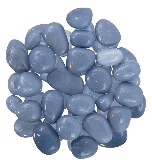 Angelite Tumbled Gemstone for Communication and Tranquility