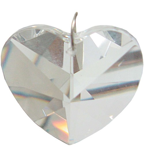 Crystal Prism Faceted Heart