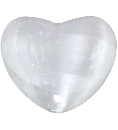 Selenite Heart Stone in 2 Sizes