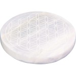 Flower of Life Selenite Charging Disk