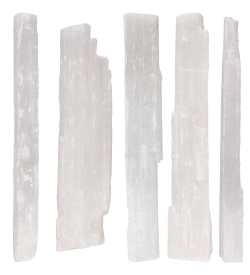 Selenite Rough Crystal Wands - 5 Pound Pack