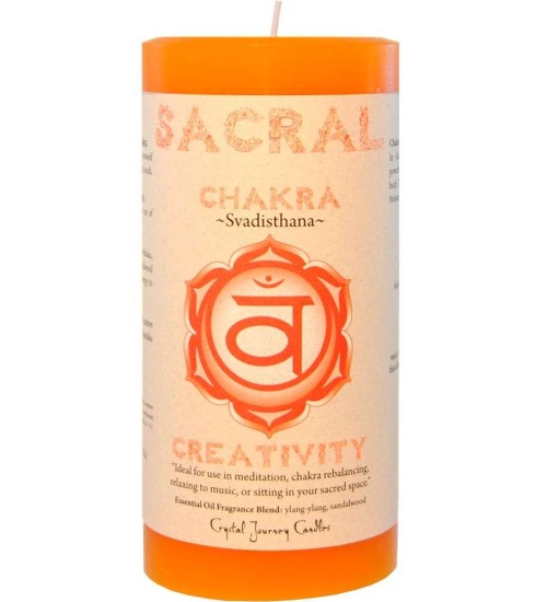 Sacral Chakra Orange Pillar Candle