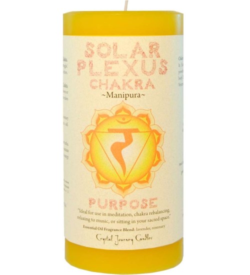 Solar Plexus Chakra Yellow Pillar Candle