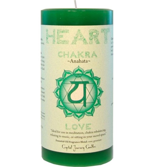 Heart Chakra Green Pillar Candle