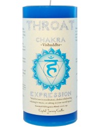 Throat Chakra Blue Pillar Candle