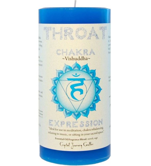 Throat Chakra Blue Pillar Candle