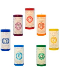 Chakra Pillar Candles - Set of 7