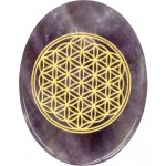 Amethyst Flower of Life Worry Stone