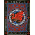 Red Celtic Dragon Tapestry