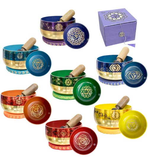 7 Chakra Small Singing Bowl Set