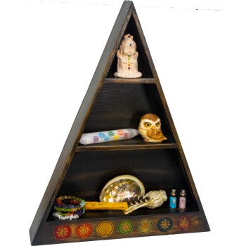 Chakra Wood Altar Shelf