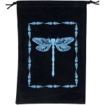 Dragonfly Embroidered Velvet Pouch