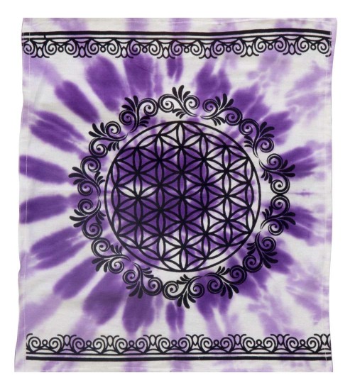 Flower of Life Purple Altar Cloth