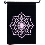 Lotus Embroidered Velvet Pouch