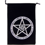 Pentacle Embroidered Velvet Pouch