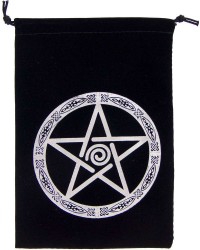 Pentacle Embroidered Velvet Pouch