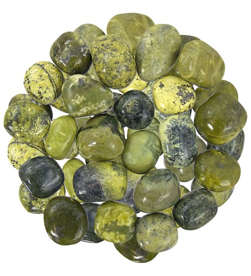 Serpentine Tumbled Stones - 1 Pound Bag