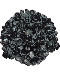 Snow Flake Obsidian Tumbled Stones - 1 Pound Pack