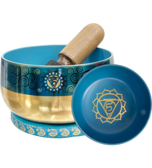 Throat Chakra Small Singing Bowl Set