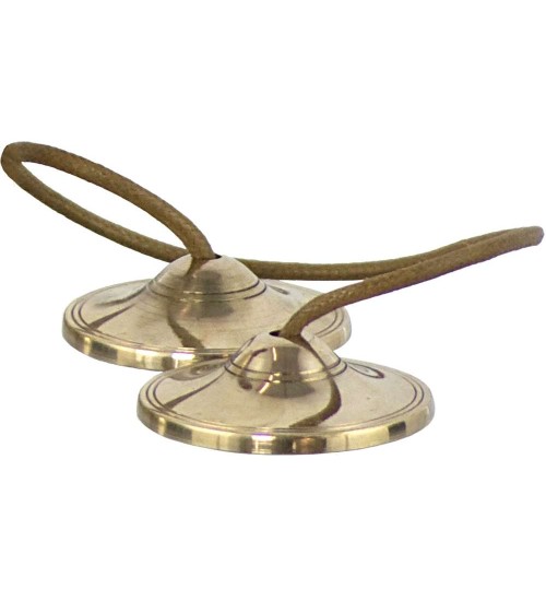 Tibetan Tingshas Plain Brass Chimes