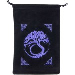 Tree of Life Embroidered Velvet Pouch