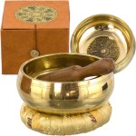 Tibetan Wheel of Life Singing Bowl Gift Set