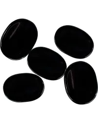 Black Agate Worry Stone