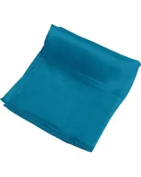 Turquoise Pure Silk 9 Inch Square