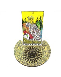 Sun Design Wooden Tarot Card Holder